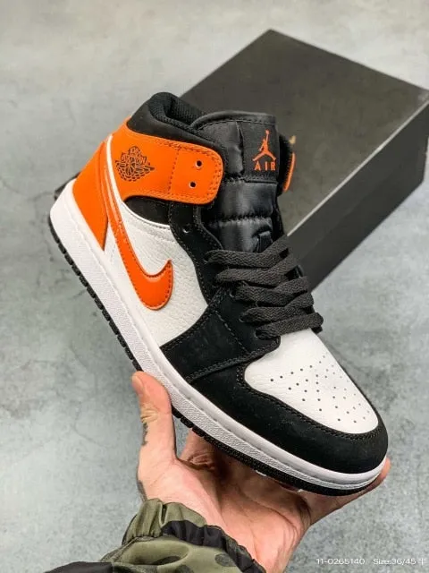 Air Jordan 1 Low "Crimson Tint" mid-top casual sneakers with classic designs and colors for men and women sizes 36-45