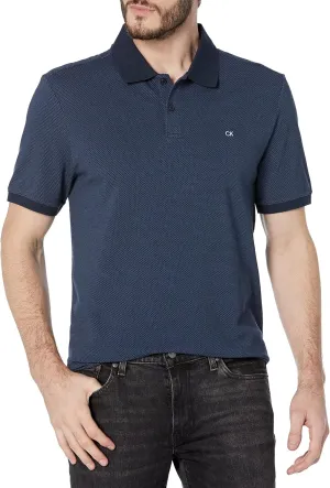 Calvin Klein Men's Jacquard Refined Polo