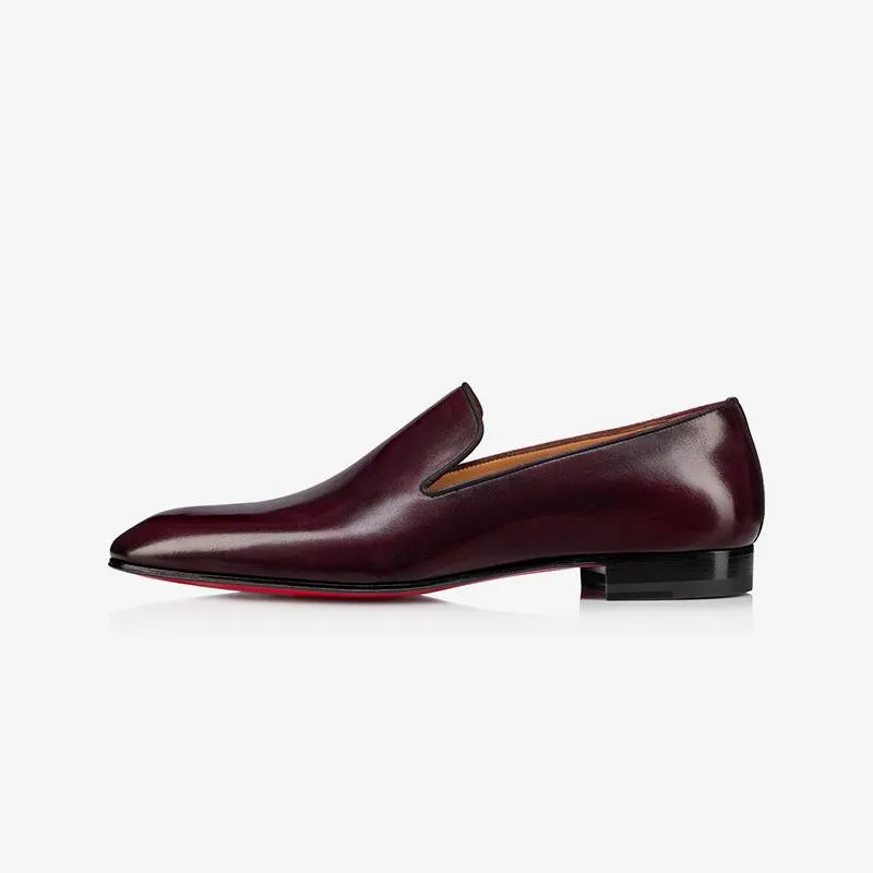 Flat Calf Leather Low Top Loafers