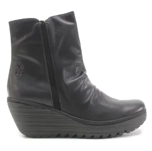 Fly London Yopa461Fly Mousse Oil Suede Women's Wedge Heel Ankle Boots