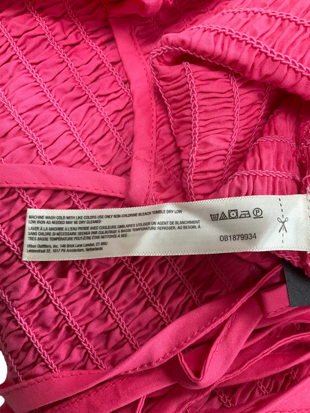 Free People Pink Iyla Smocked Mini Dress UK S