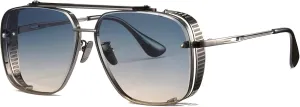 Gtand Fashion Oversized Square Aviator Gradient Sunglasses For Men Vintage Metal Side Shield Steampunk Sun Glasses 64mm