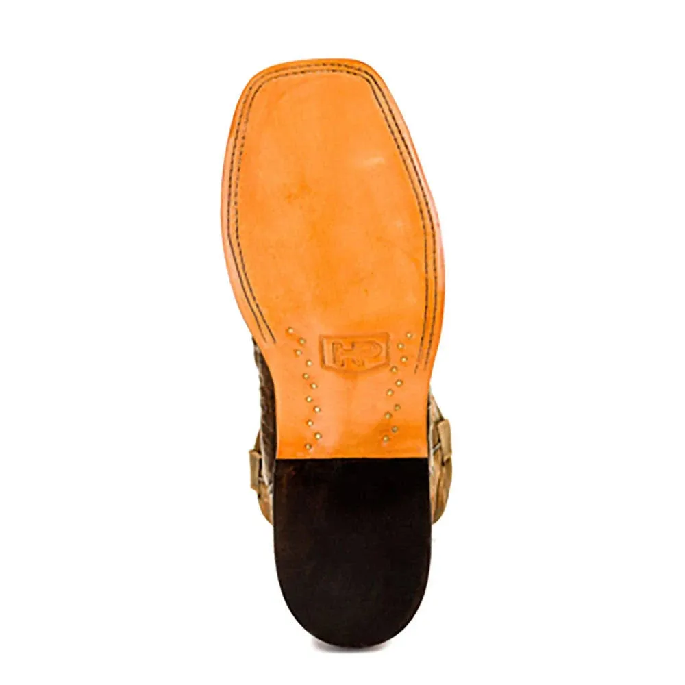 Horse Power Crocodile Print Western Boots