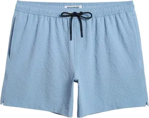 maamgic Men's Swim Trunks 5.5 inch Seersucker Beach Shorts Quick Dry Bathing Suits with Mesh Liner