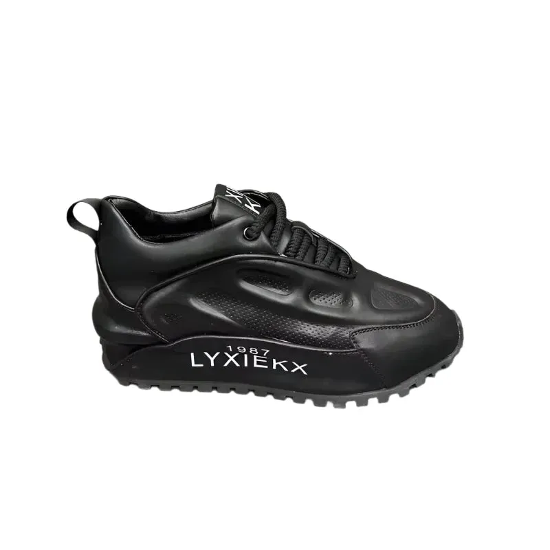 Men’s Luxury Chunky Sneakers - Genuine Leather Air Cushion Platform Shoes | Fashion Casual Height-Increasing Board Shoes