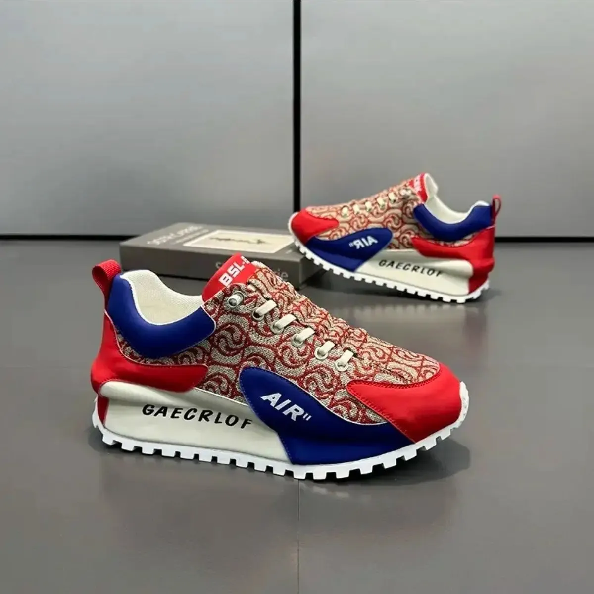 Men’s Luxury Chunky Sneakers - Genuine Leather Air Cushion Platform Shoes | Fashion Casual Height-Increasing Board Shoes