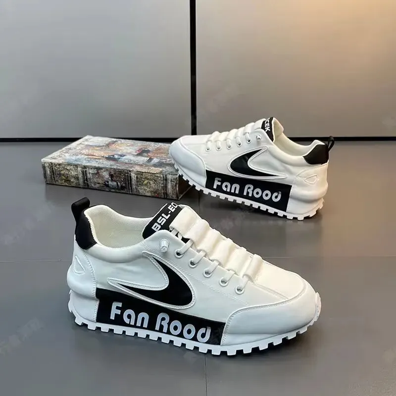 Men’s Luxury Chunky Sneakers - Genuine Leather Air Cushion Platform Shoes | Fashion Casual Height-Increasing Board Shoes