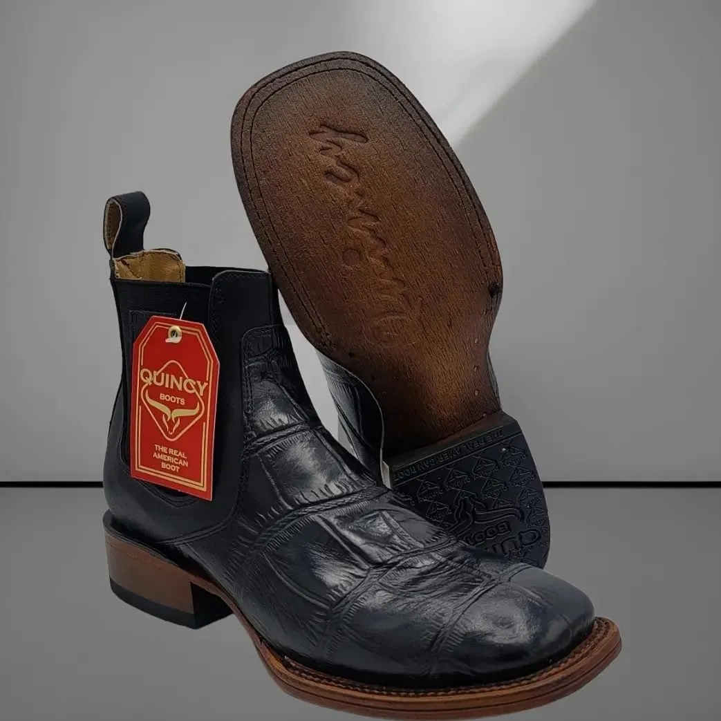 Men's Quincy Wide Square Toe Ankle Boot Q82B1705