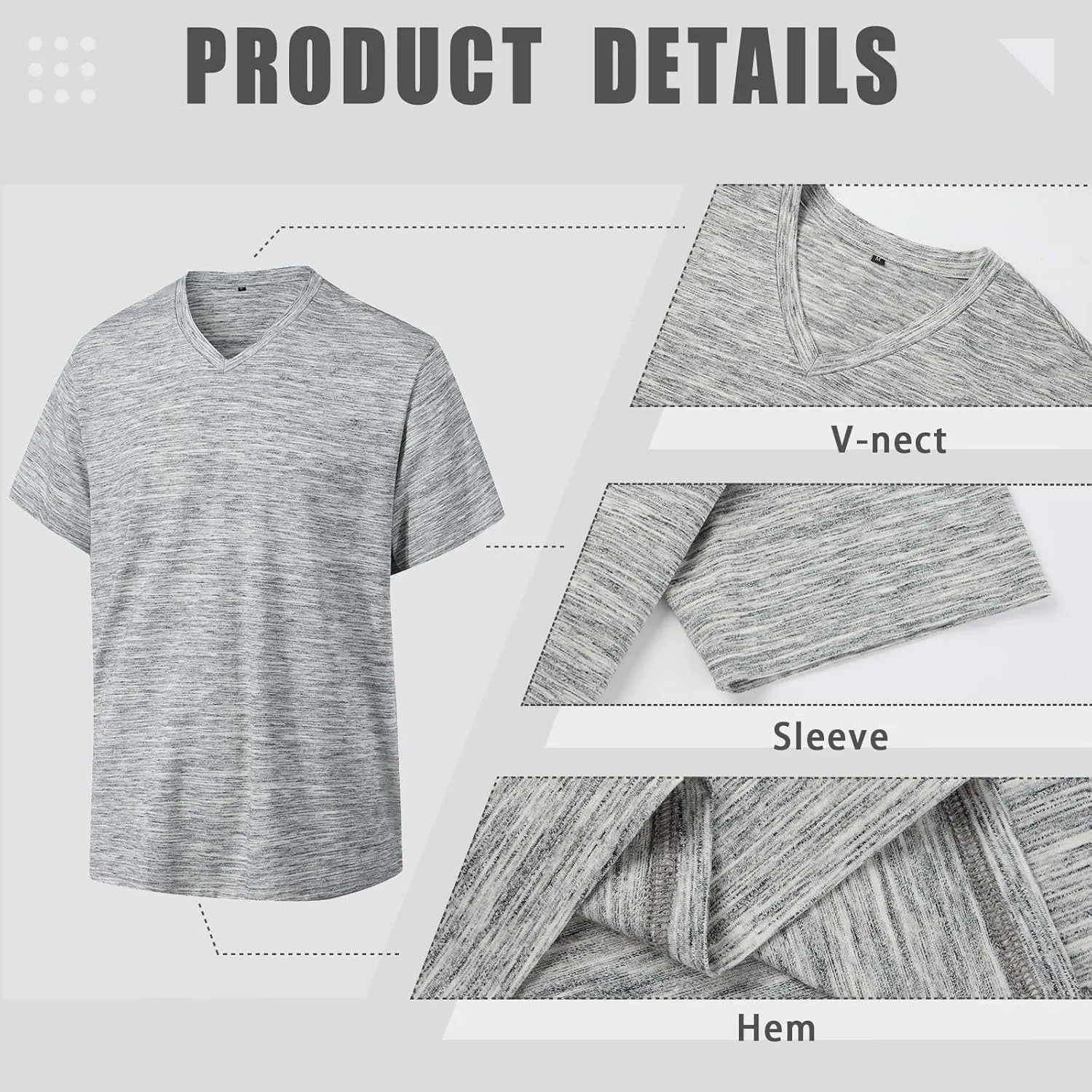 Mens V Neck T Shirts Casual Stylish Graphic Stretch Short Sleeve T-Shirt Cotton Tees Tops Shirt