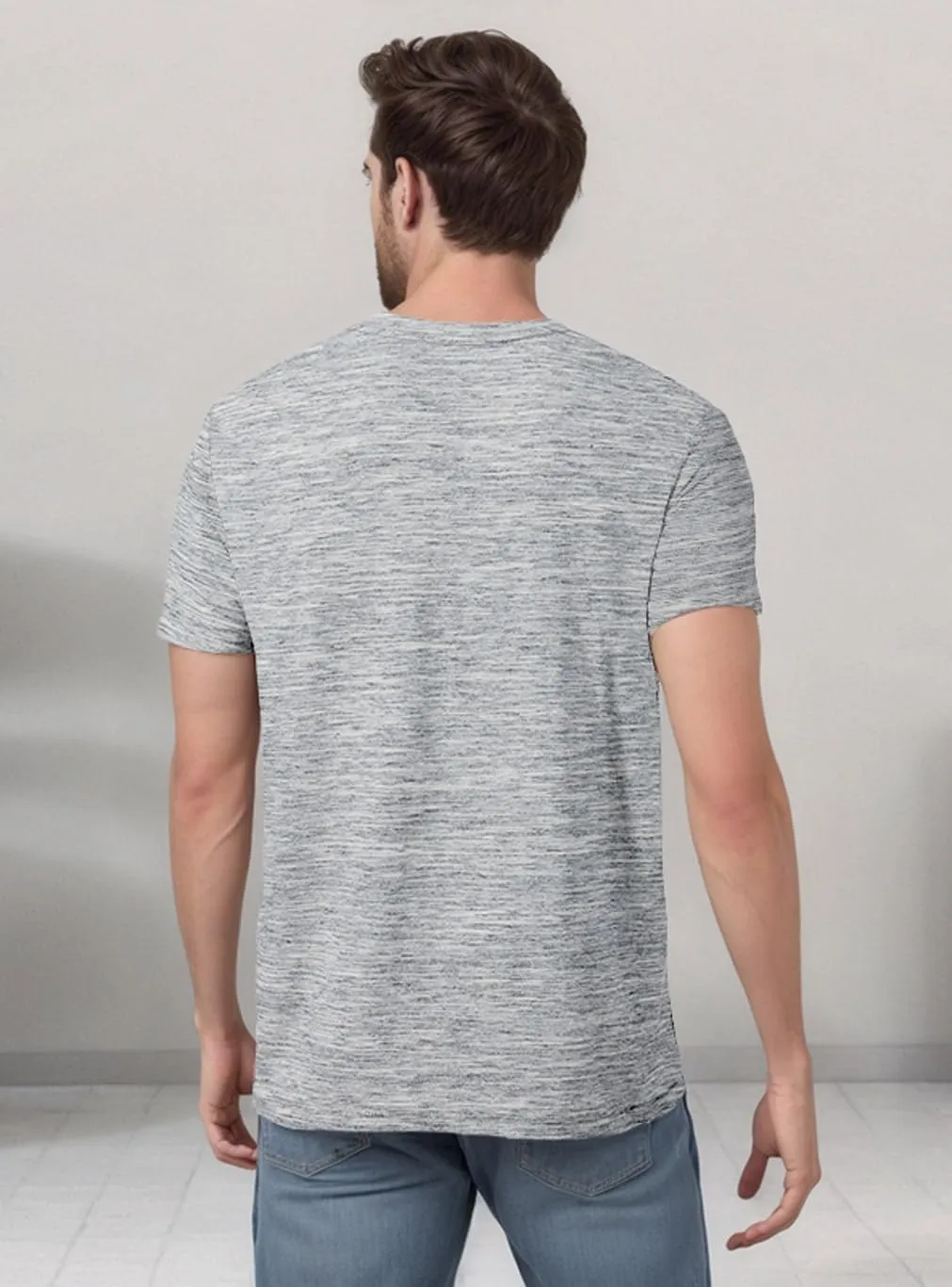 Mens V Neck T Shirts Casual Stylish Graphic Stretch Short Sleeve T-Shirt Cotton Tees Tops Shirt