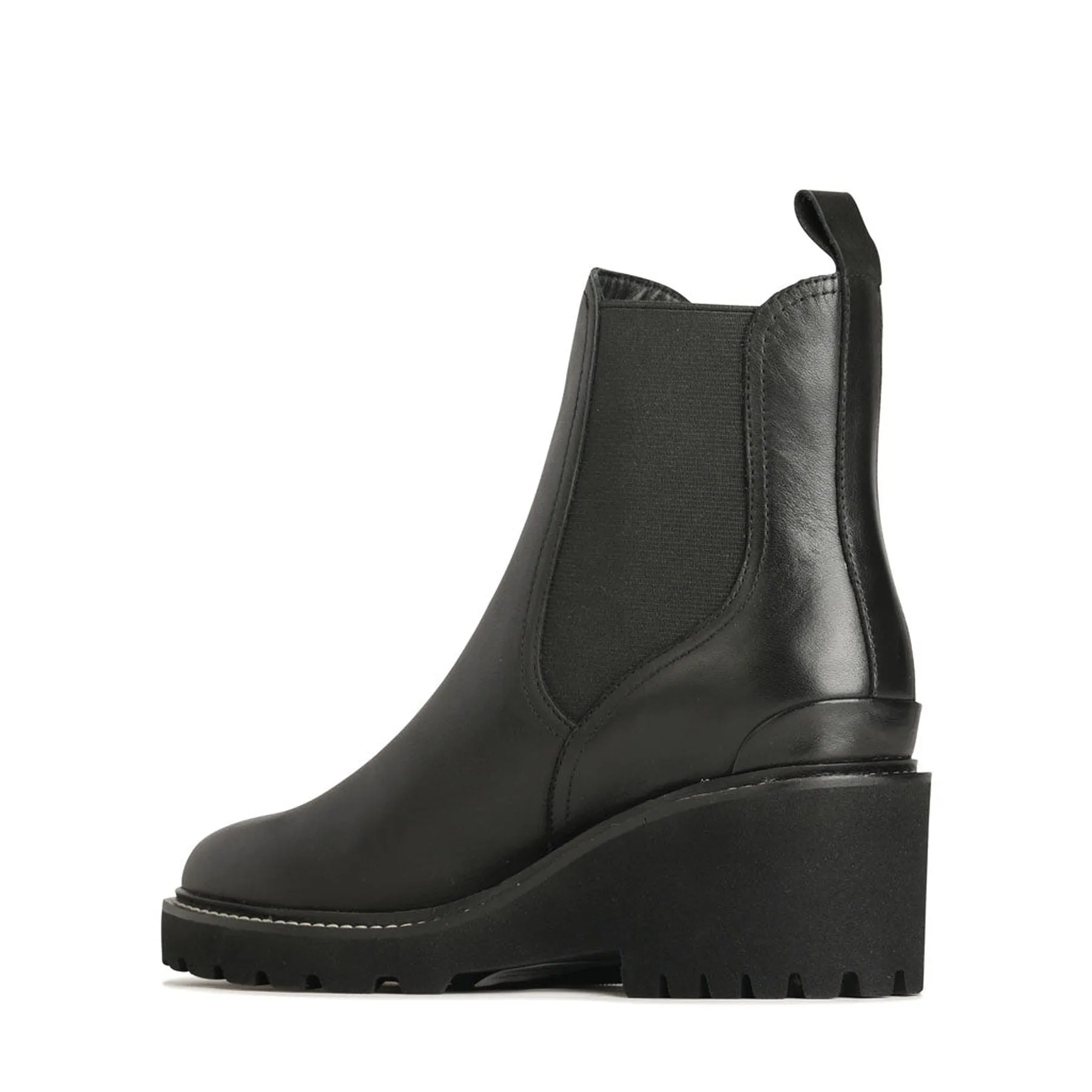 PANNA LEATHER WEDGE ANKLE BOOTS