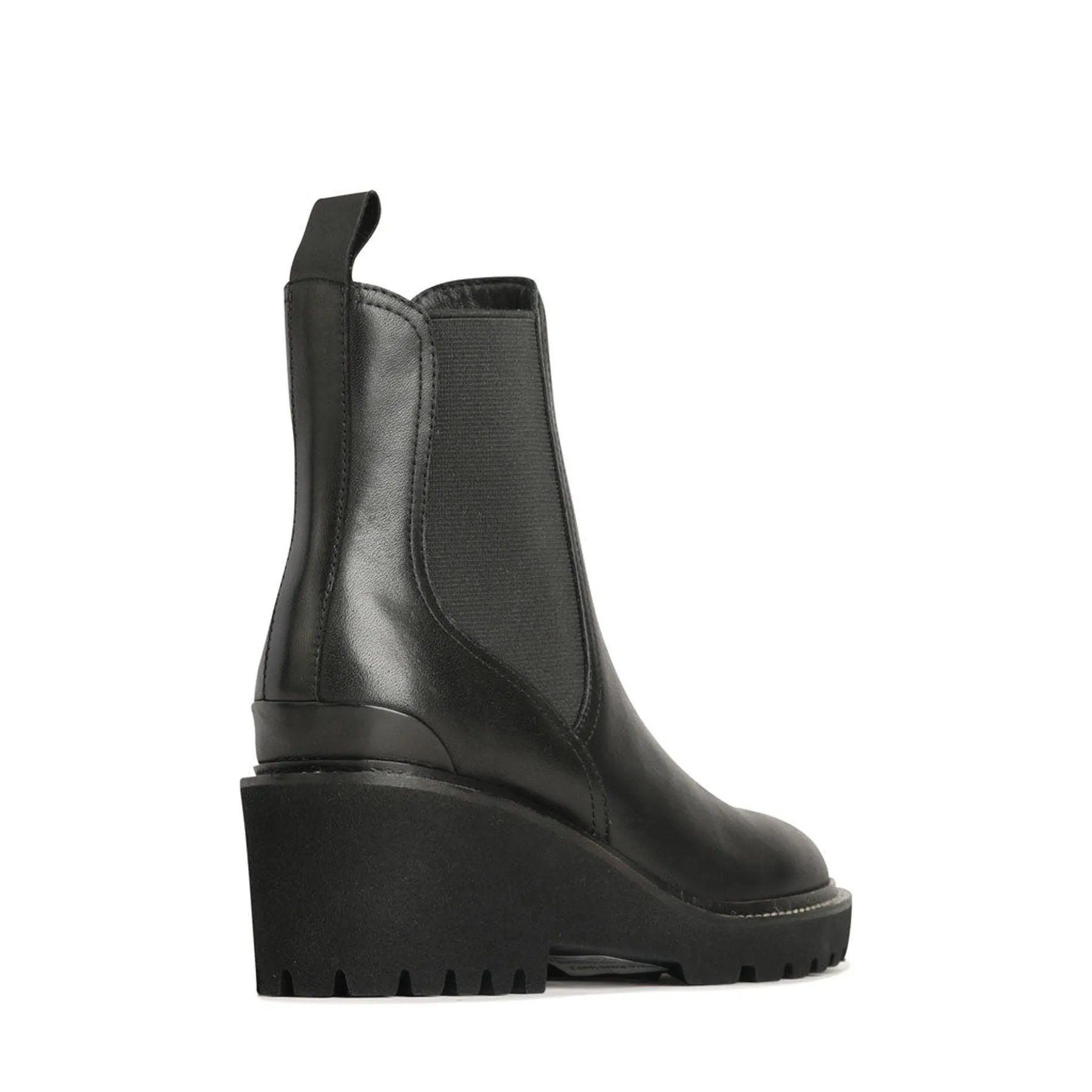 PANNA LEATHER WEDGE ANKLE BOOTS
