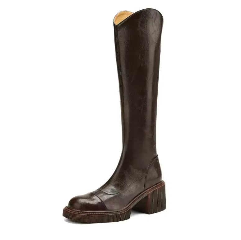 USS Shoes Karina Women's Knee High Square Toe Boots