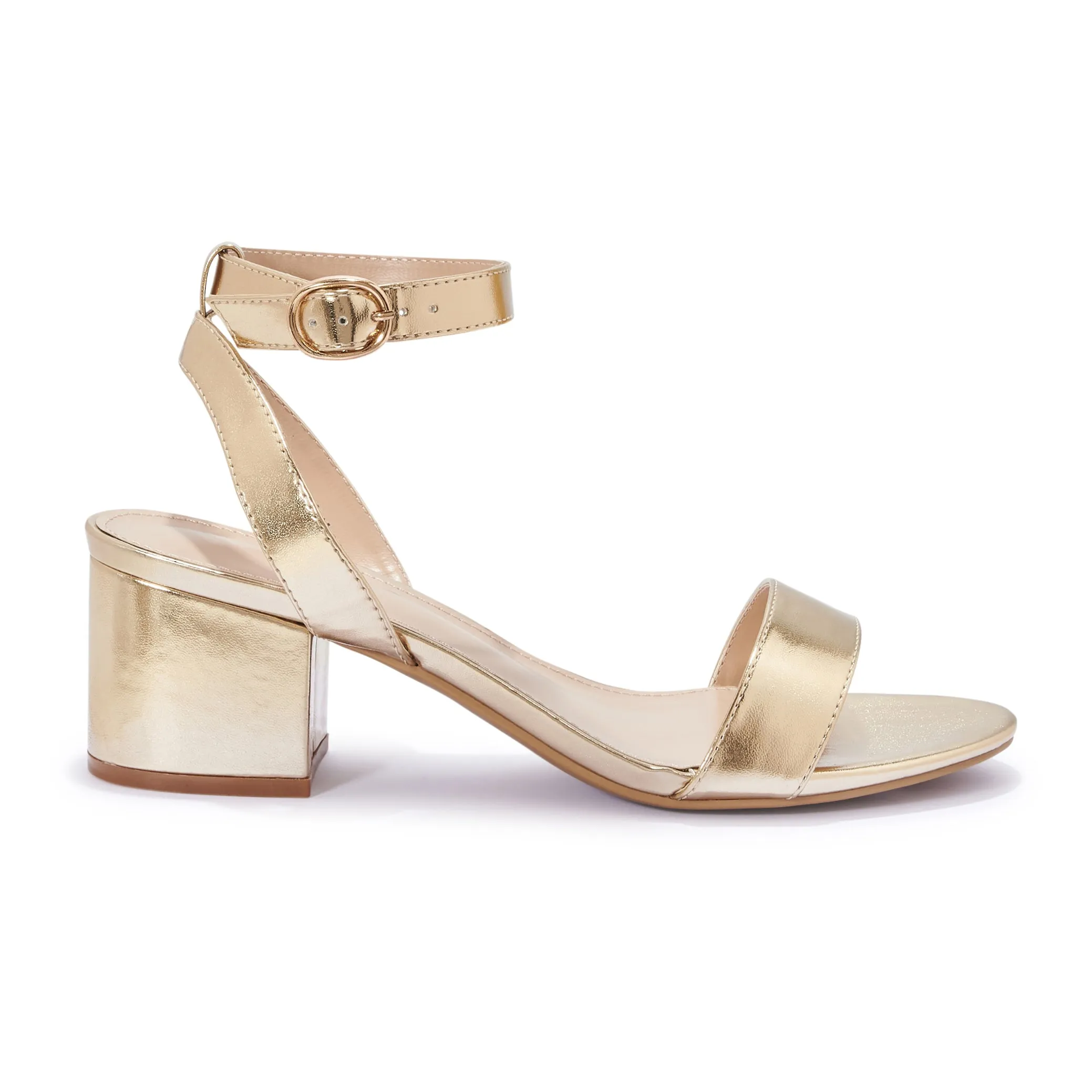 WIDE FIT GOAT1 BLOCK HEEL STRAPPY CASUAL SANDAL