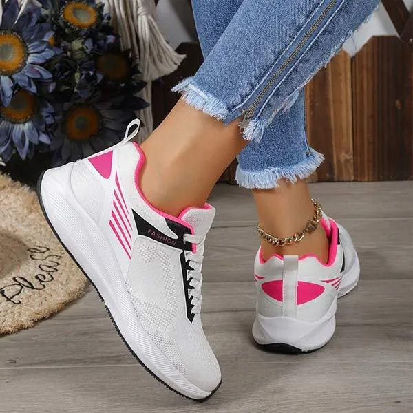 Women's Chunky Sole Color-Block Casual Low-Top Sneakers 01992470C