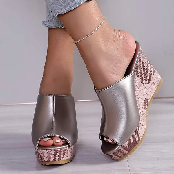 Women's Thick-Soled Wedge Heel Slippers 23592257C