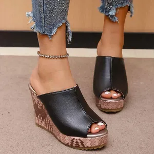 Women's Thick-Soled Wedge Heel Slippers 23592257C