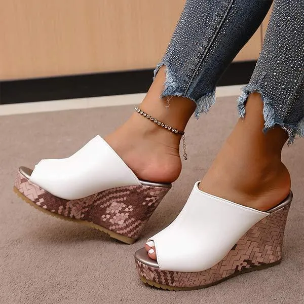 Women's Thick-Soled Wedge Heel Slippers 23592257C