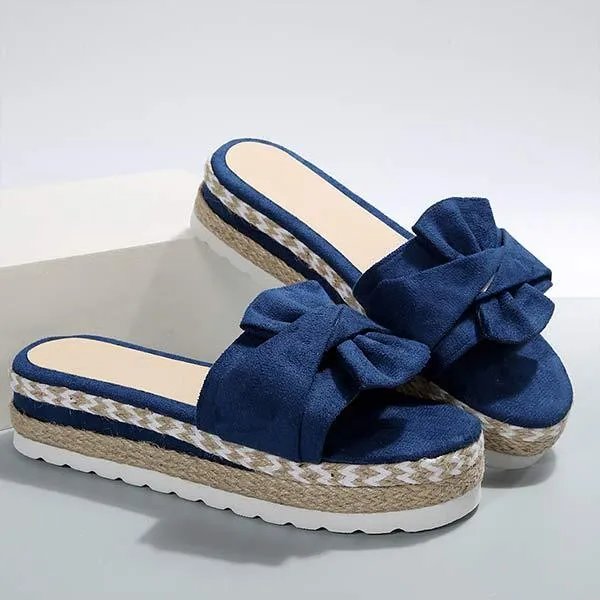 Women's Wedge Heel Bow Slippers 76819296C