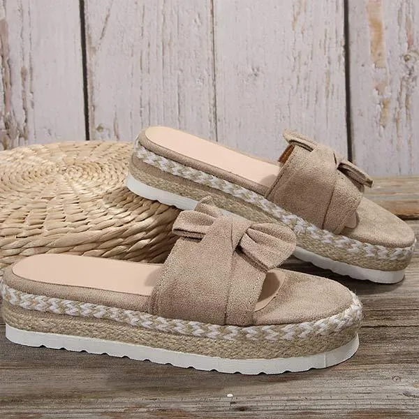 Women's Wedge Heel Bow Slippers 76819296C